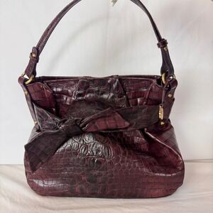 Brahmin Crocodile Embossed Leather Shoulder bag